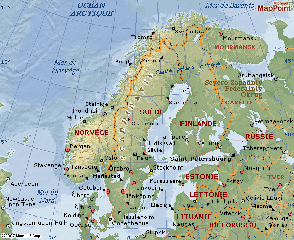 Le Danemark - Carte Europe